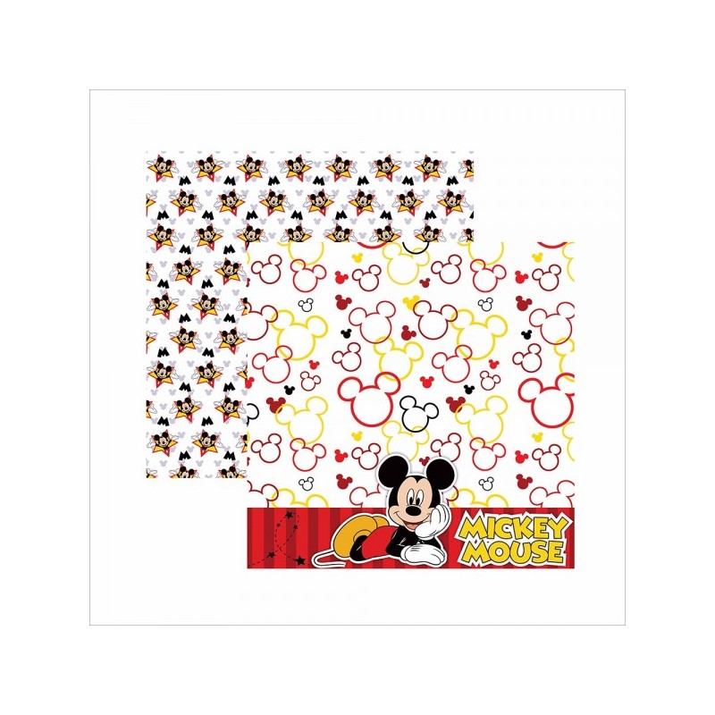 Papel Scrapbook Dupla Face Mickey Mouse 2 Paisagens