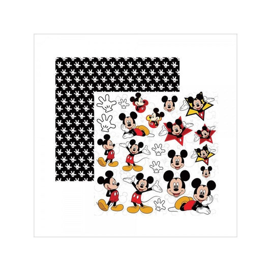 Mickey Mouse Double Sided Scrapbook Paper 2 Cutouts