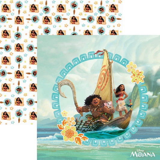 Papel Scrapbook Moana Doble Cara 1 Guirnalda