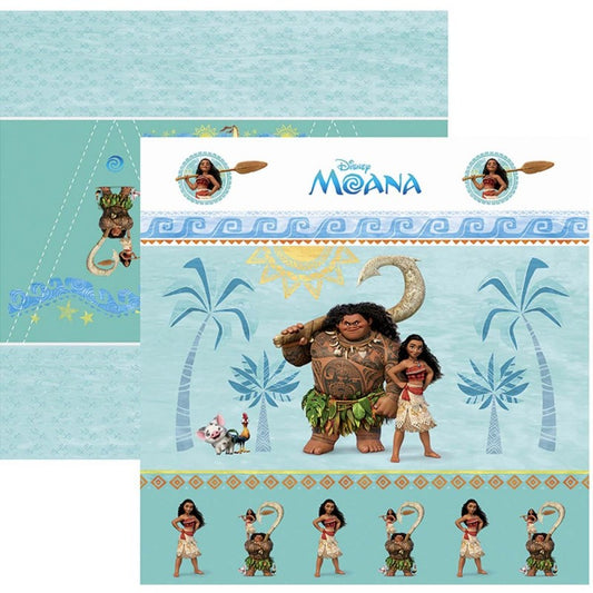 Moana Double Sided Scrapbook Paper 1 Backdrop and Banners