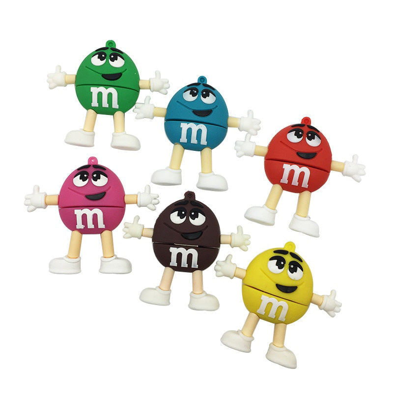 Memoria USB 2.0 de M&M de la pluma 4GB 8GB 16GB 32GB 64GB 128G 256GB