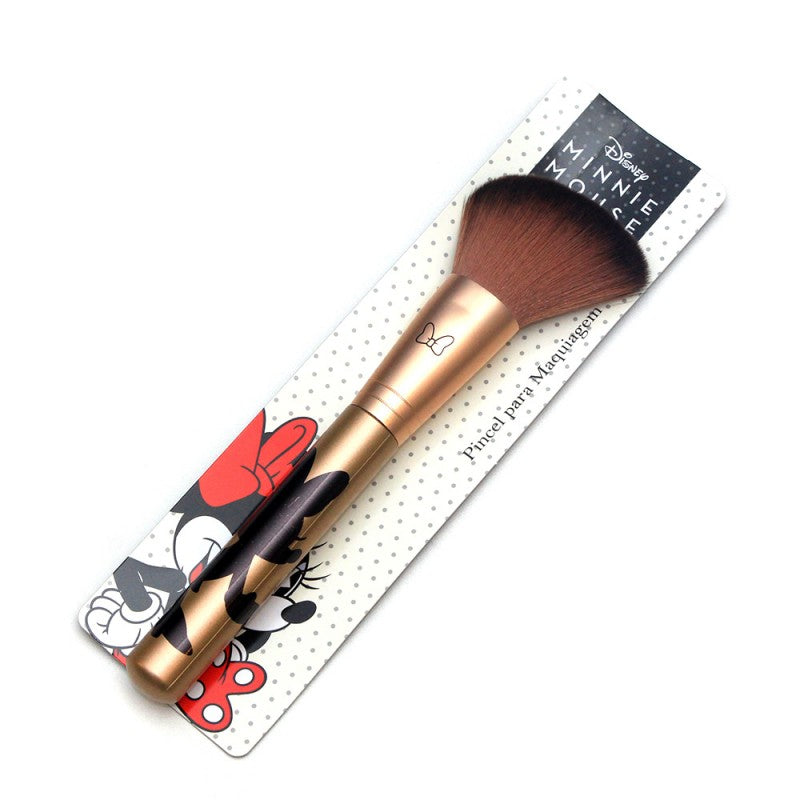 Pincel de Maquiagem Contorno Angular Minnie Mouse Dourado