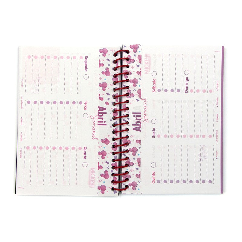Planner Mickey Mouse Always on Vacay A5 96 Folhas Permanente Disney