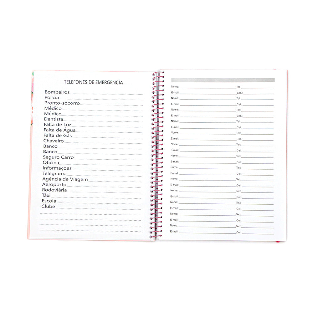 Caderno Planner Permanente Semanal 24x18 cm - Agenda Caderno Organização Escolar