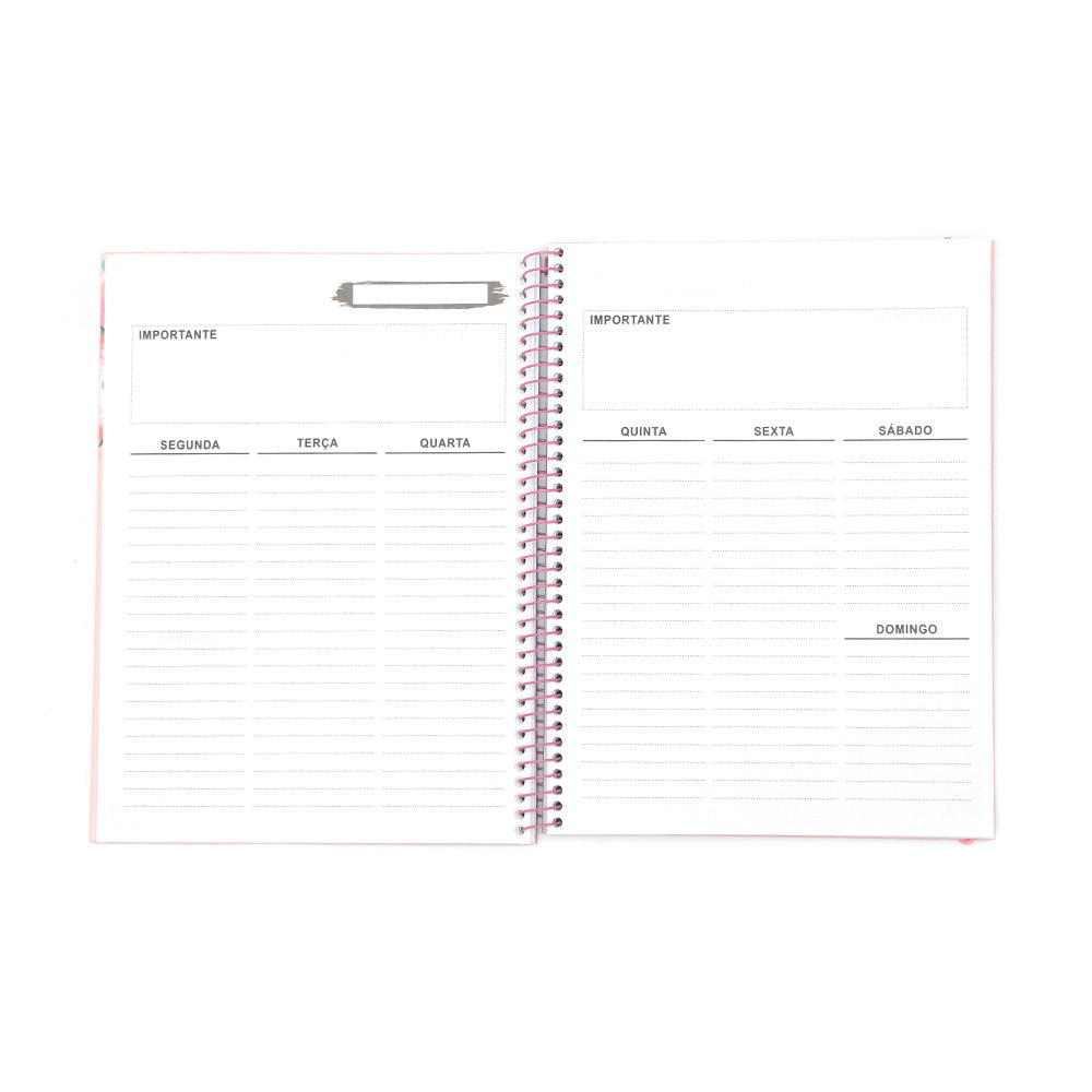 Permanent Weekly Planner Notebook 24x18 cm - Calendar School Organization Notebook