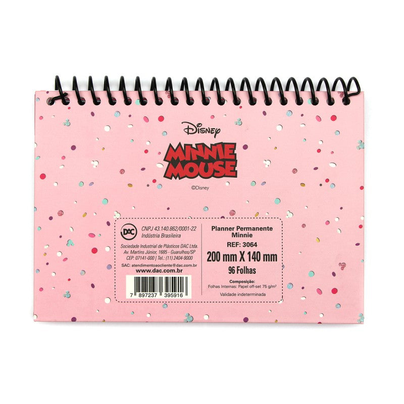 Agenda Minnie Mouse Gems A5 96 Hojas Permanente Disney