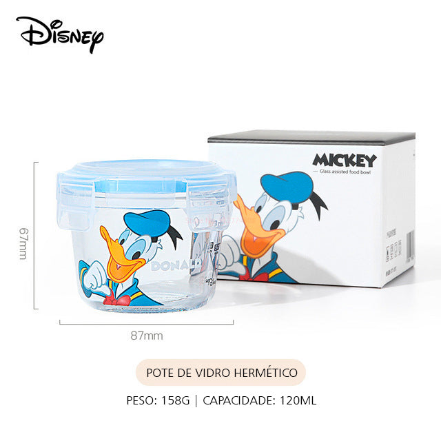 Potes de Vidro Hermético Mickey e Amigos Disney