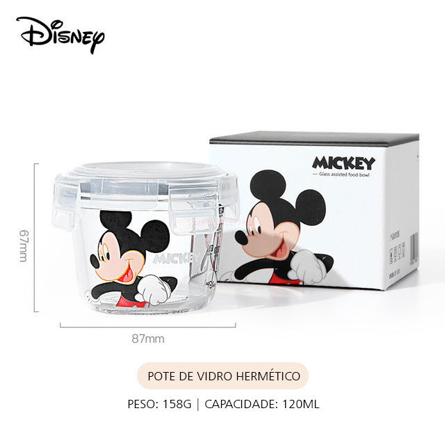 Potes de Vidro Hermético Mickey e Amigos Disney