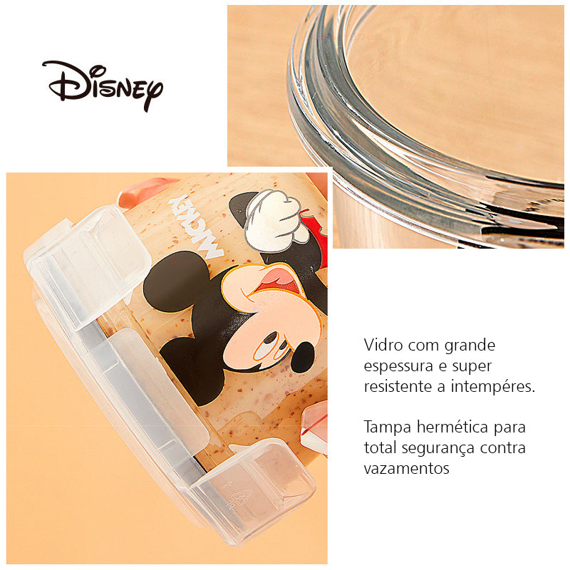 Potes de Vidro Hermético Mickey e Amigos Disney