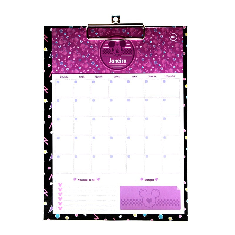 Clipboard with Mickey Mouse Planner - 12 Sheets