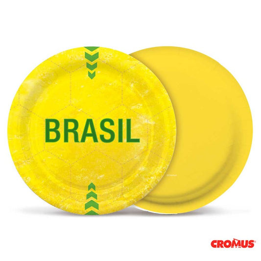 Round Plate Vai Brasil - 18cm - 8 units