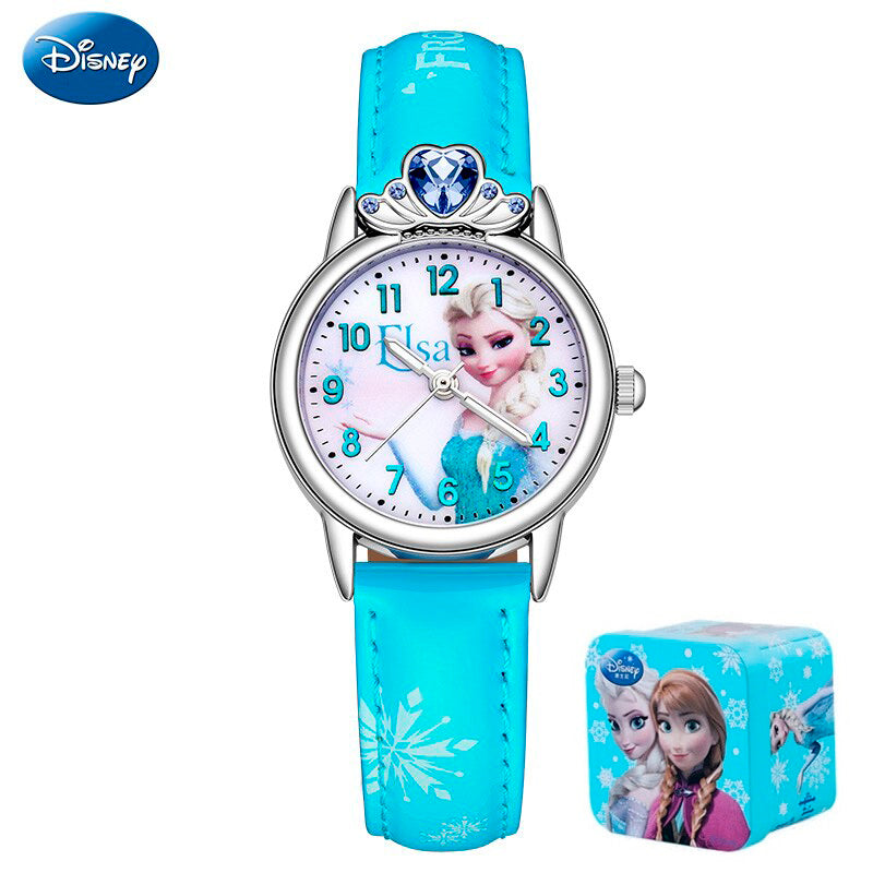 Relógio de Pulso Elsa Frozen Cartoon Luminous Disney