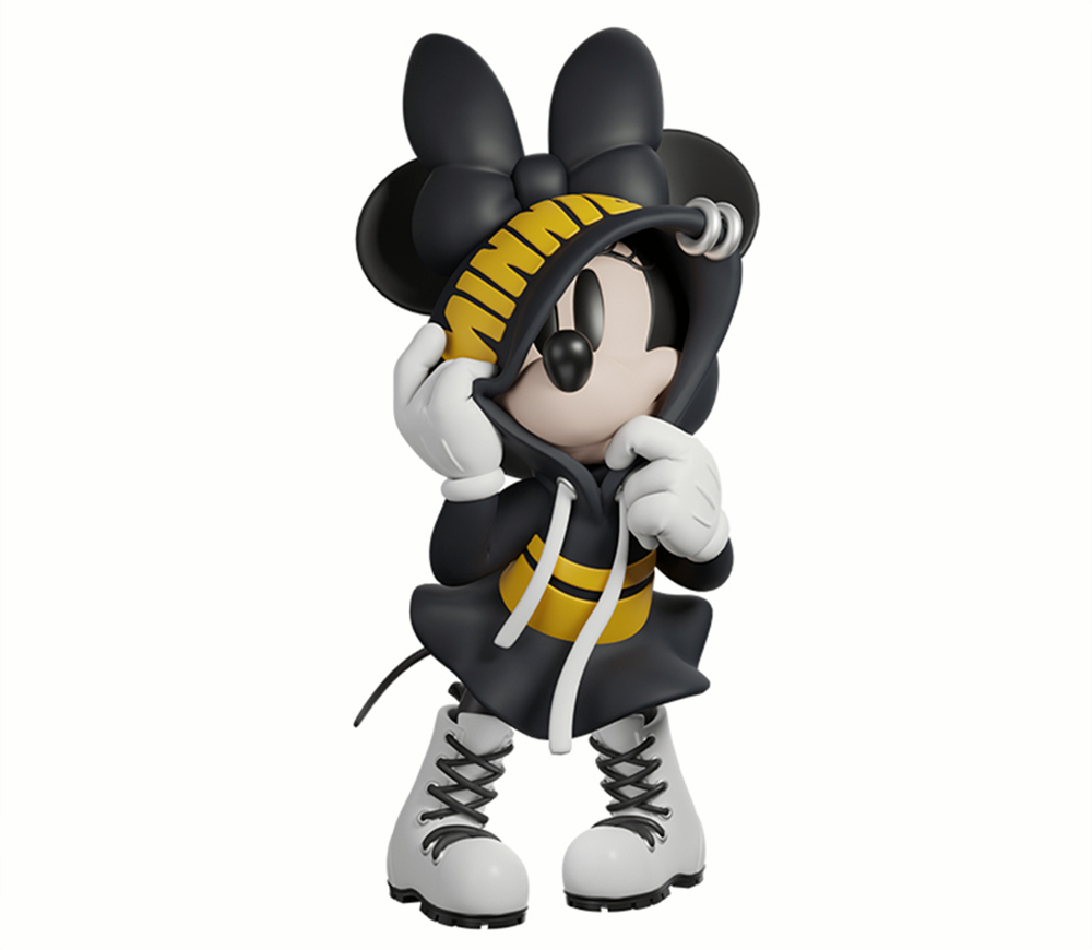 Figura de Ação Minnie Blusão c/ Capuz Preto Urban Style Disney