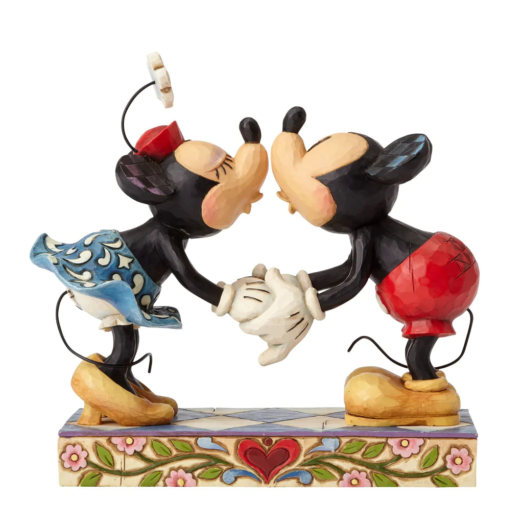 Estátua Beijo no Meu Amor Mickey e Minnie Disney