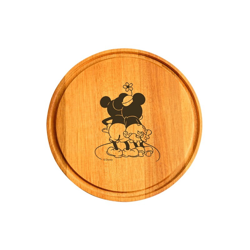 Tablero de Madera Redondo Mickey y Minnie Disney
