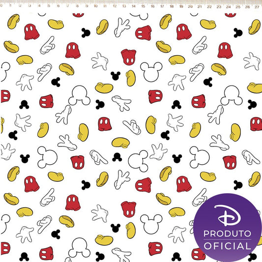 Mickey Icons Tricoline Fabric