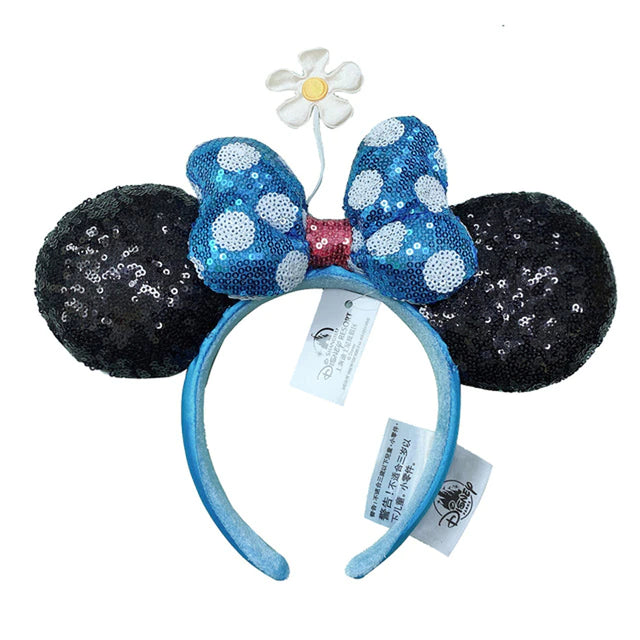 Tiara Minnie Luxo Vintage Azul Disney