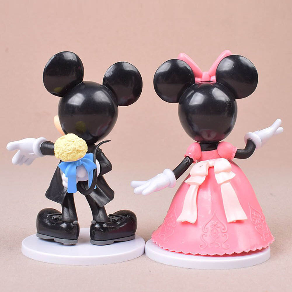 Mickey and Minnie Groom Cake Top Black and Pink Wedding Disney