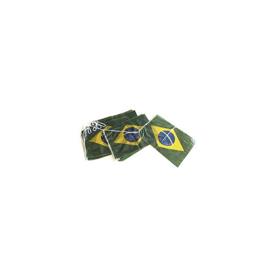 Clothesline of Plastic Flags Brazil w/ 10m of Cord