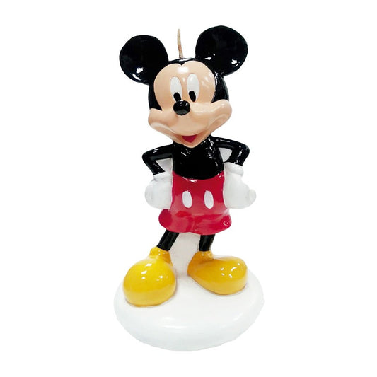 Vela Mickey Aniversário Festa 3D Colorida 15cm